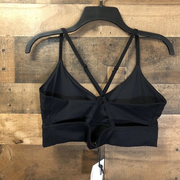 NWT Sincerely Jules Bandier Bryn Strappy Black Longline Sports Bra Women’s Large - Picture 2 of 4